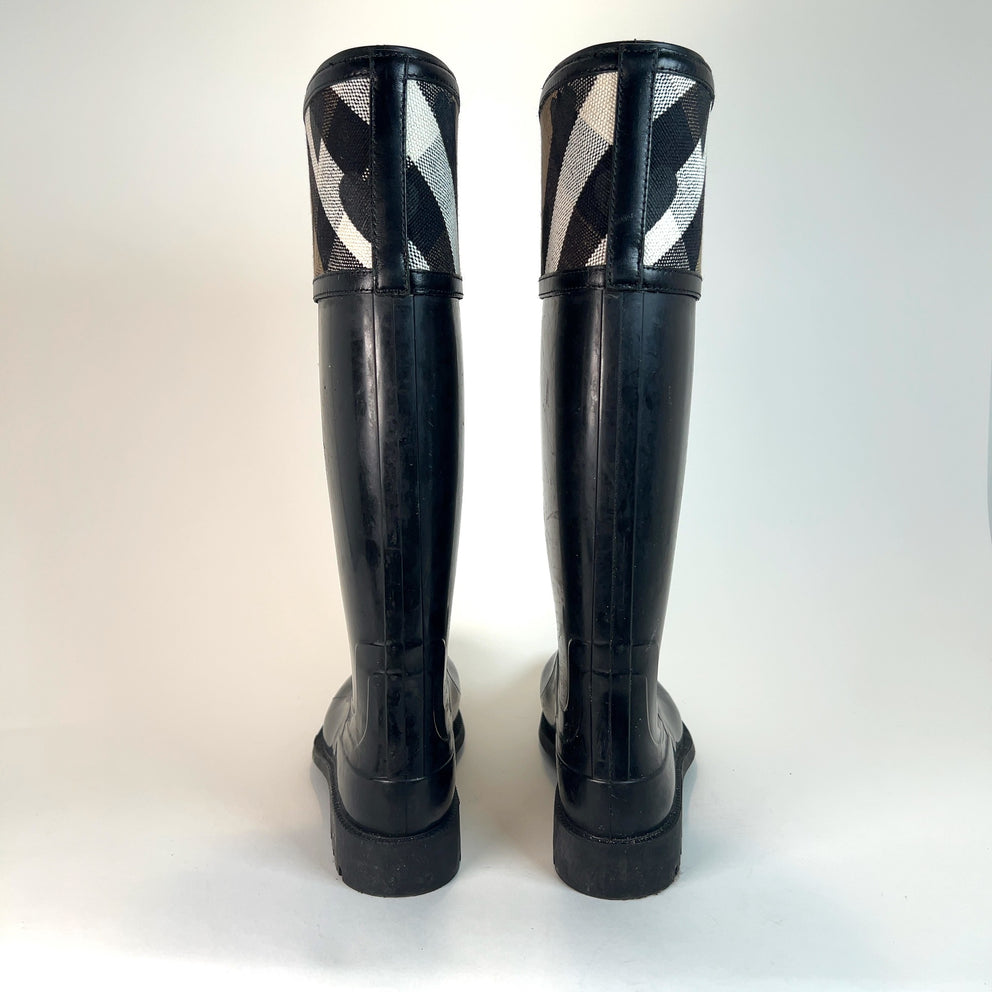 Burberry Canvas Heart Rain Boots