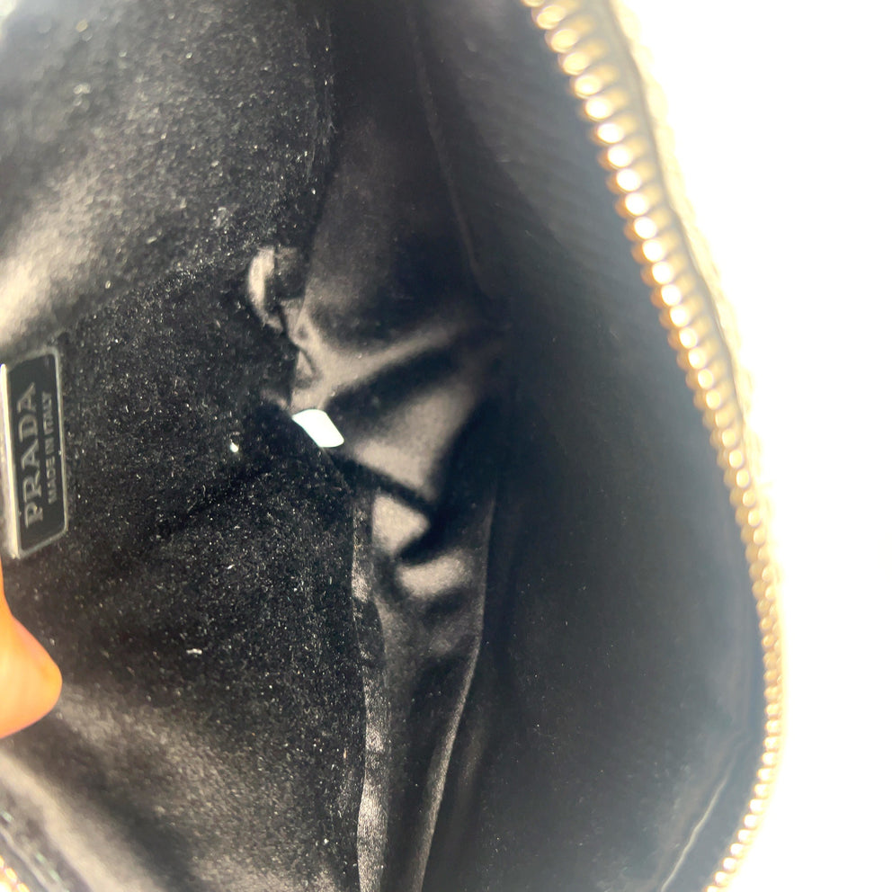 Prada Crystal Embellished Triangle Logo Bag