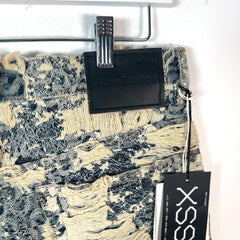 Acne Studios Distressed Mongram Denim Shorts