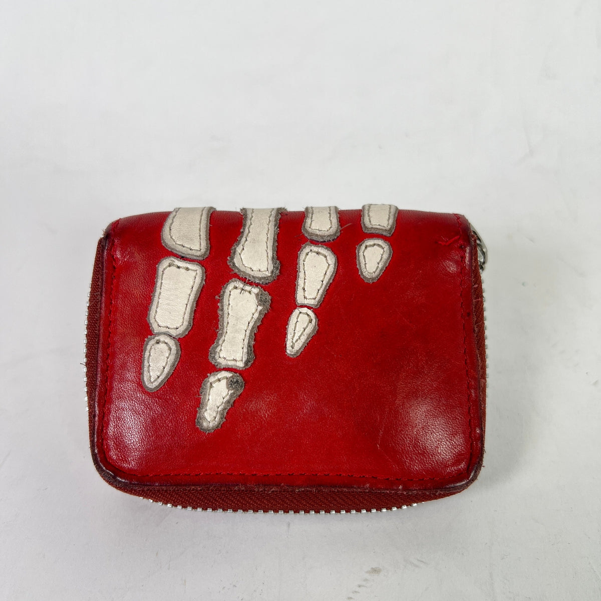 Kapital Red Leather Bone Wallet