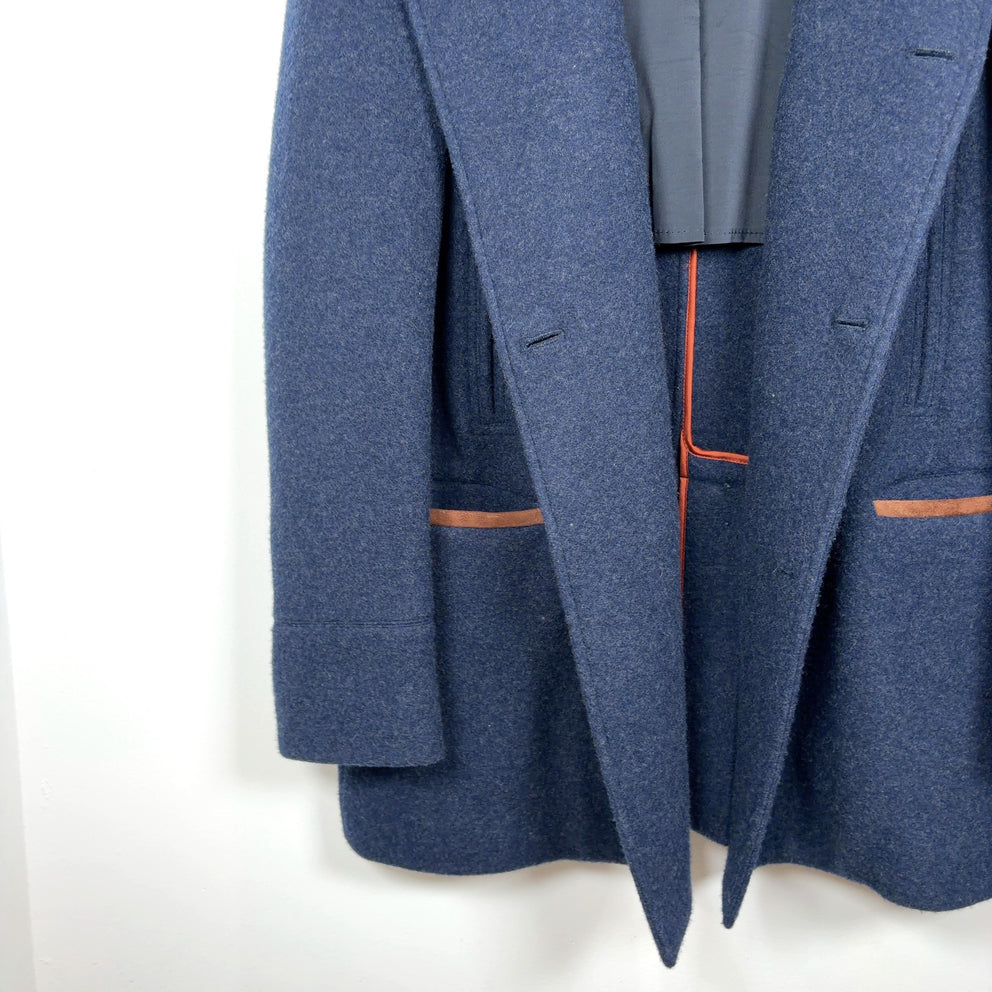 Loro Piana Cashmere Wool & Nutria Fur Trench Coat