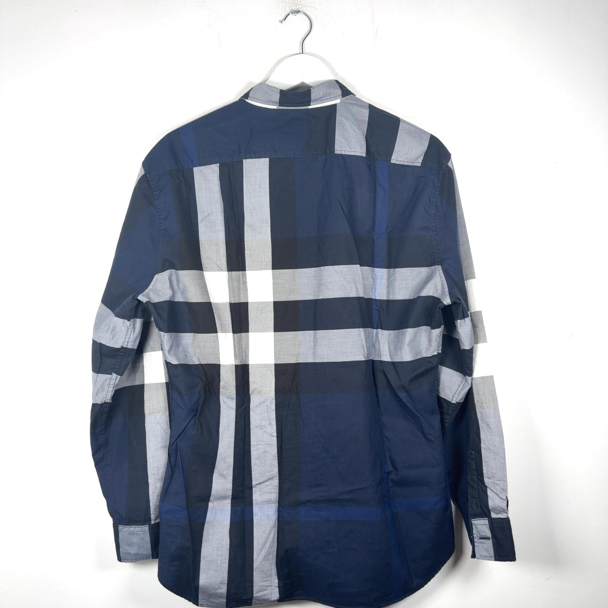 Burberry Half Plaid Button-Up Shirt