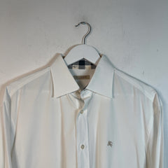 Burberry Brit Check Plaid On Collar And Cuff Shirt