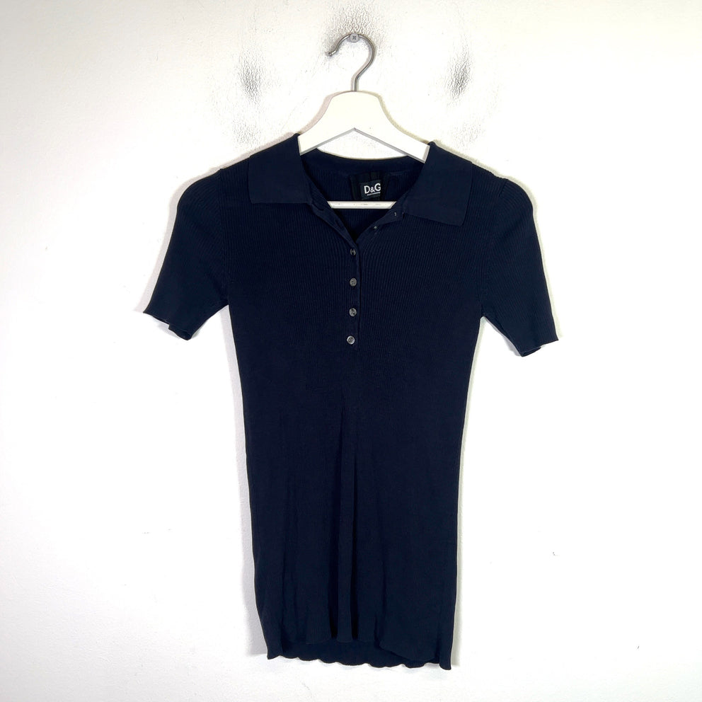 Dolce & Gabbana Ribbed Collared Shirt