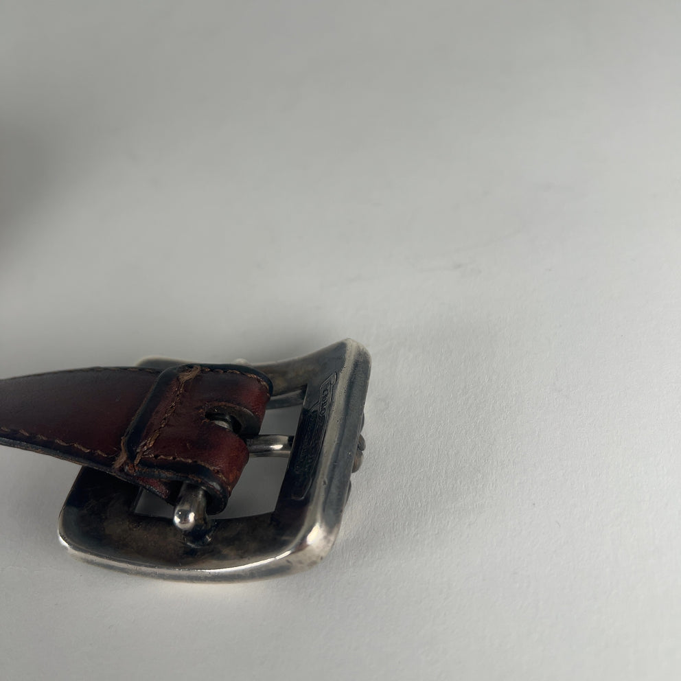 Chrome Hearts 1" Floral Square Belt