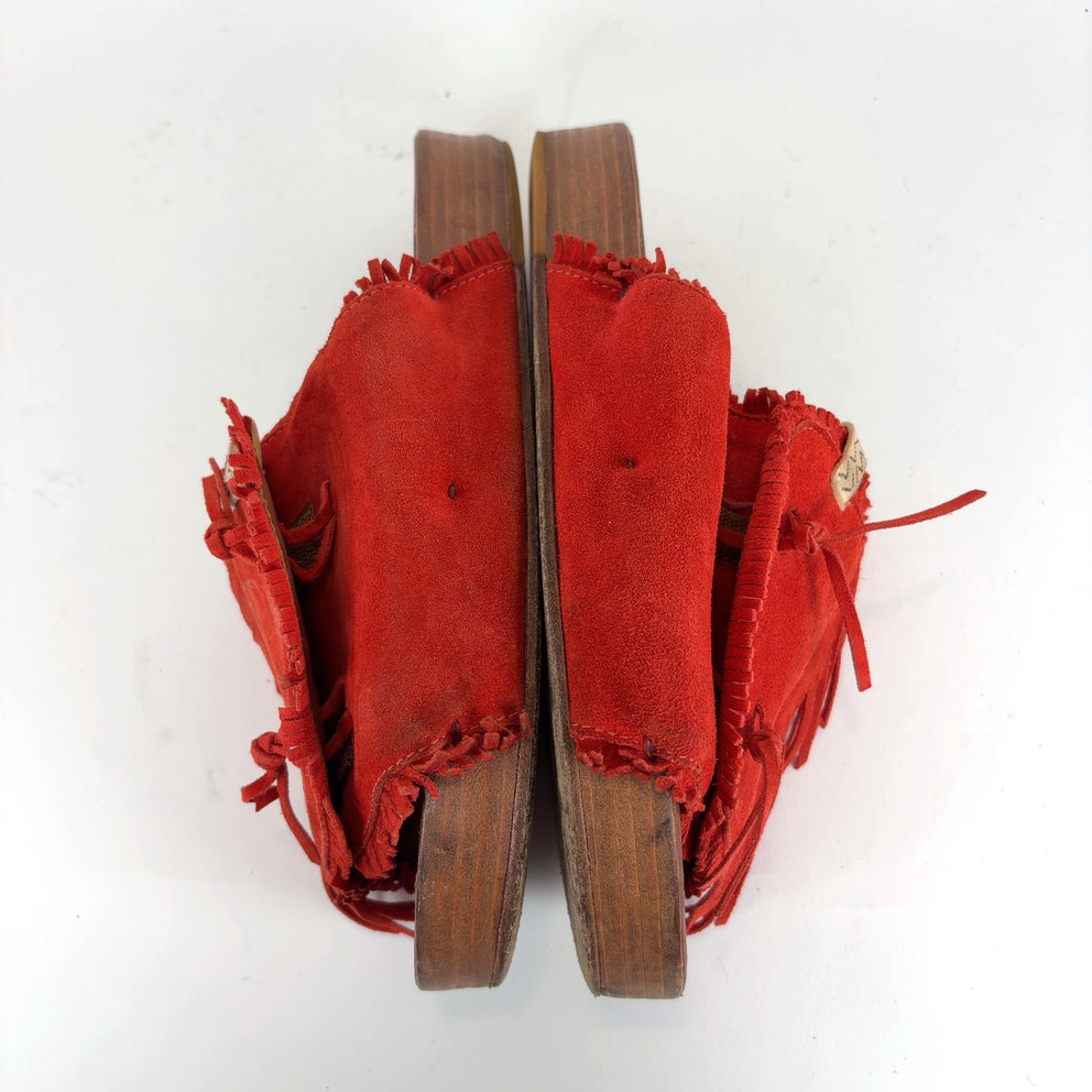 Visvim Red Christo Shaman-Folk Sandals