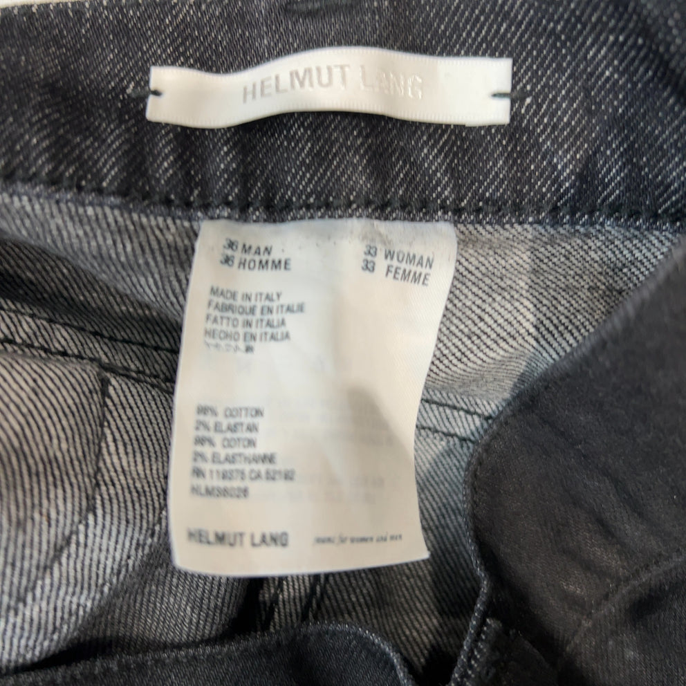 Helmut Lang Waxed Black Jeans