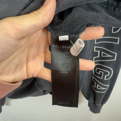 Balenciaga Embroidered Logo Sleeve Hoodie