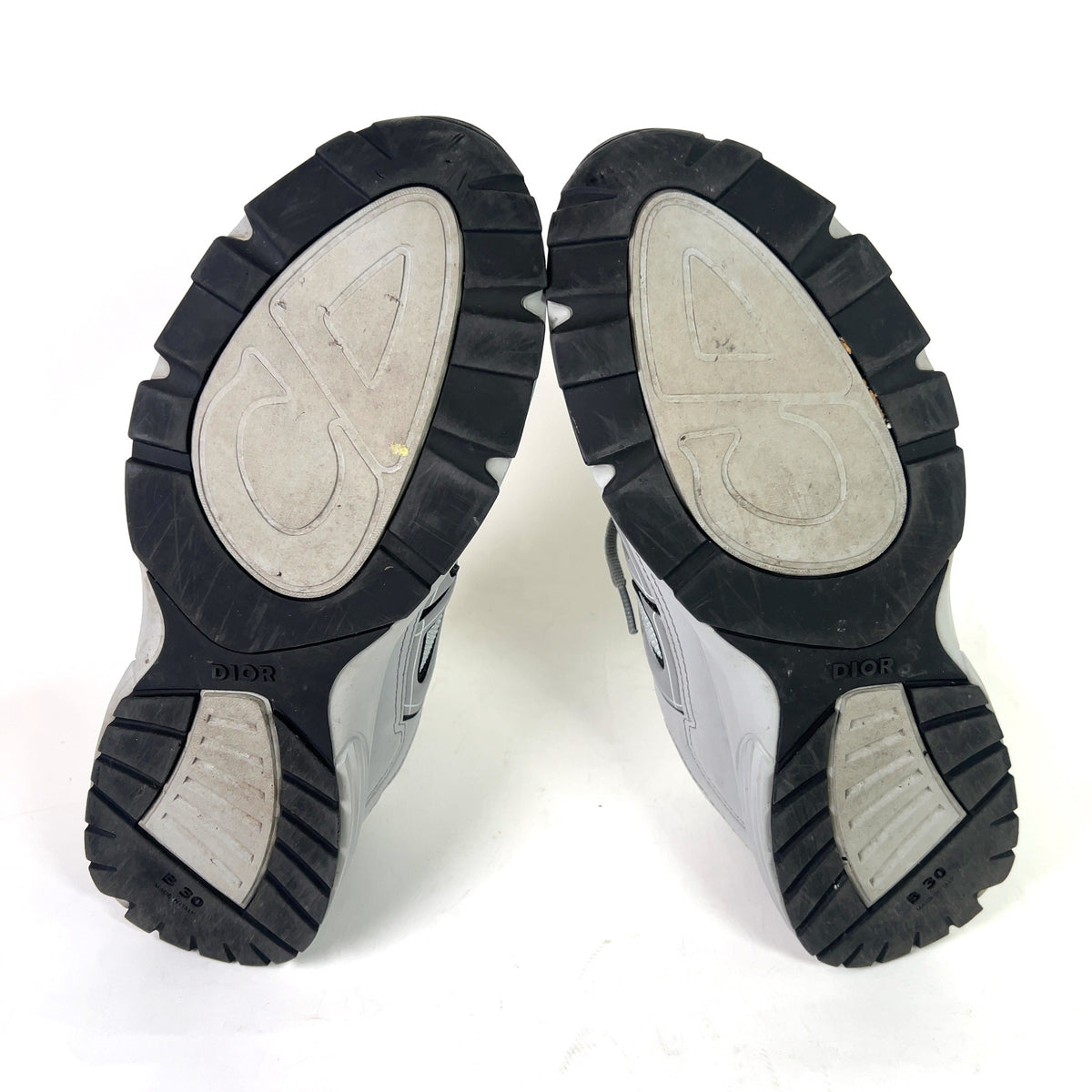 Dior B30 Grey Mesh Microfiber Low-Top Sneakers