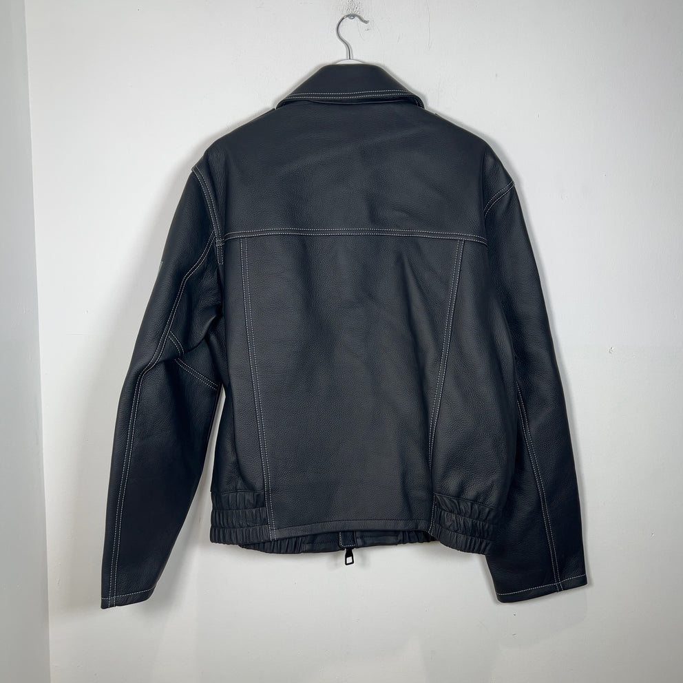 Louis Vuittion Frequency Chic Embrodied Leather Blouson Jacket Size 54
