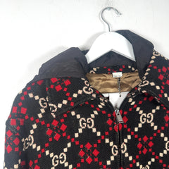 Gucci Diamond Argyle Knit Jacket Size S