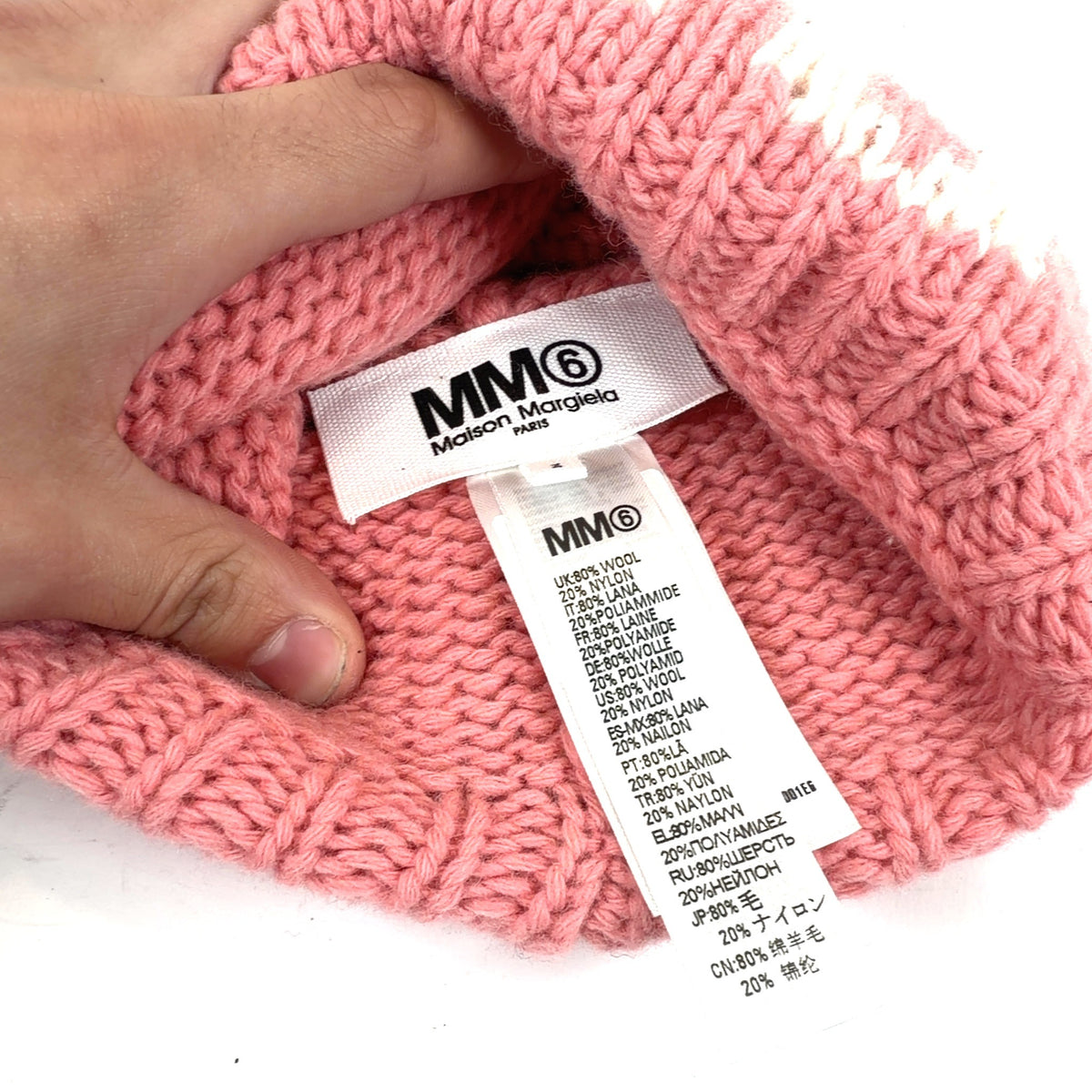 Maison Margiela MM6 Pink Beanie Hat