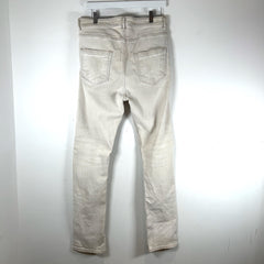 Rick Owens DRKSHDW 'White Wax' Acrylic Painted Detroit Jeans