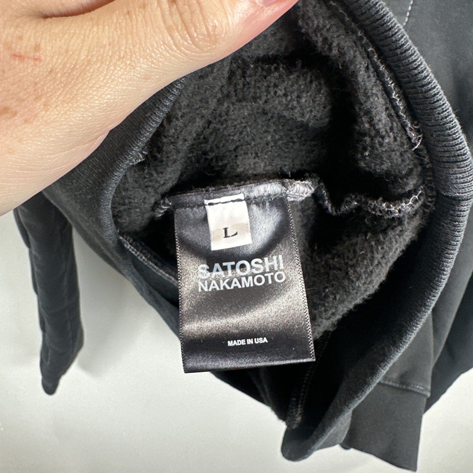 Satoshi Nakamoto Padded Logo Hoodie Size L