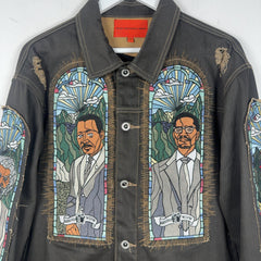 Who Decides War x Barriers Monument Embroidered Denim Jacket