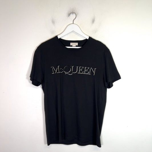 Alexander McQueen Embroidered Spell-Out Logo T-Shirt