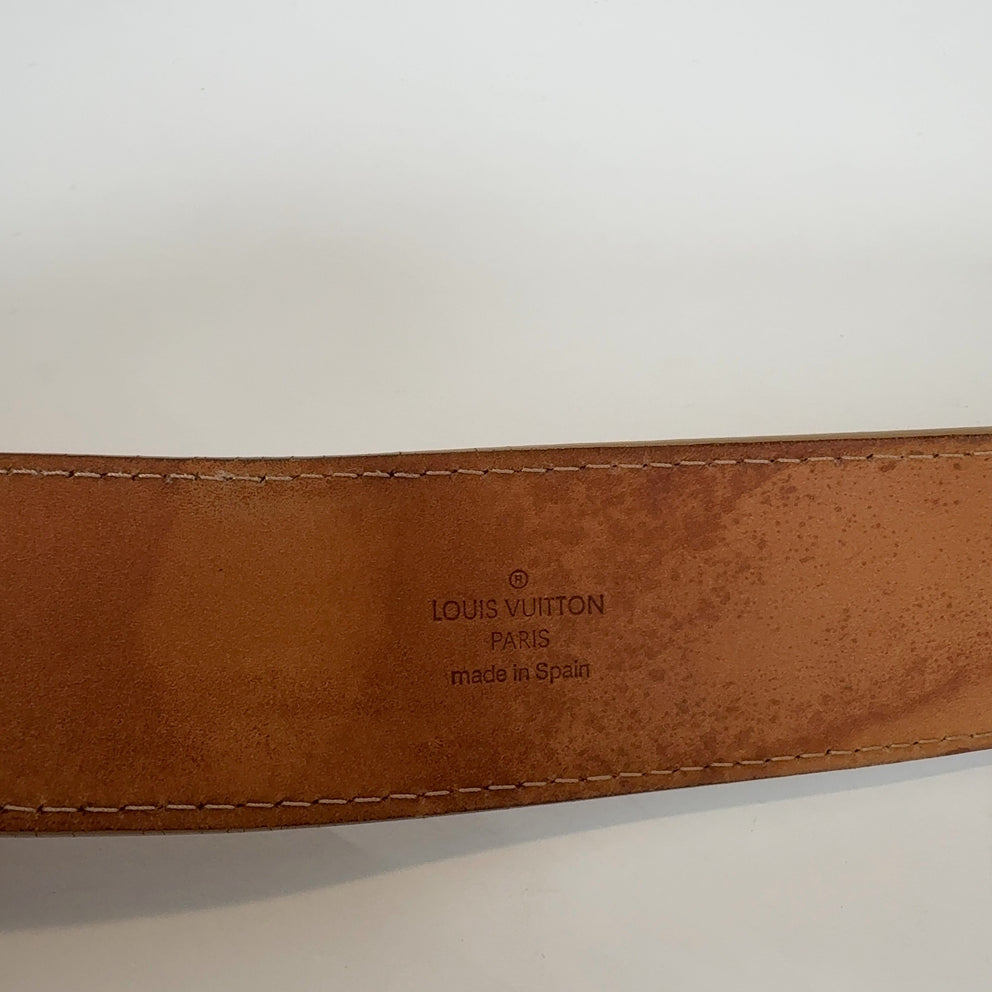 Louis Vuitton "Travelling Requisties" Square Buckle Belt