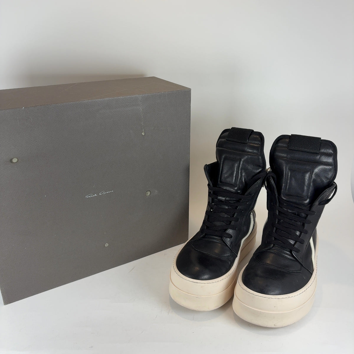 Rick Owens Double Bumper Geobasket Hightop Sneakers