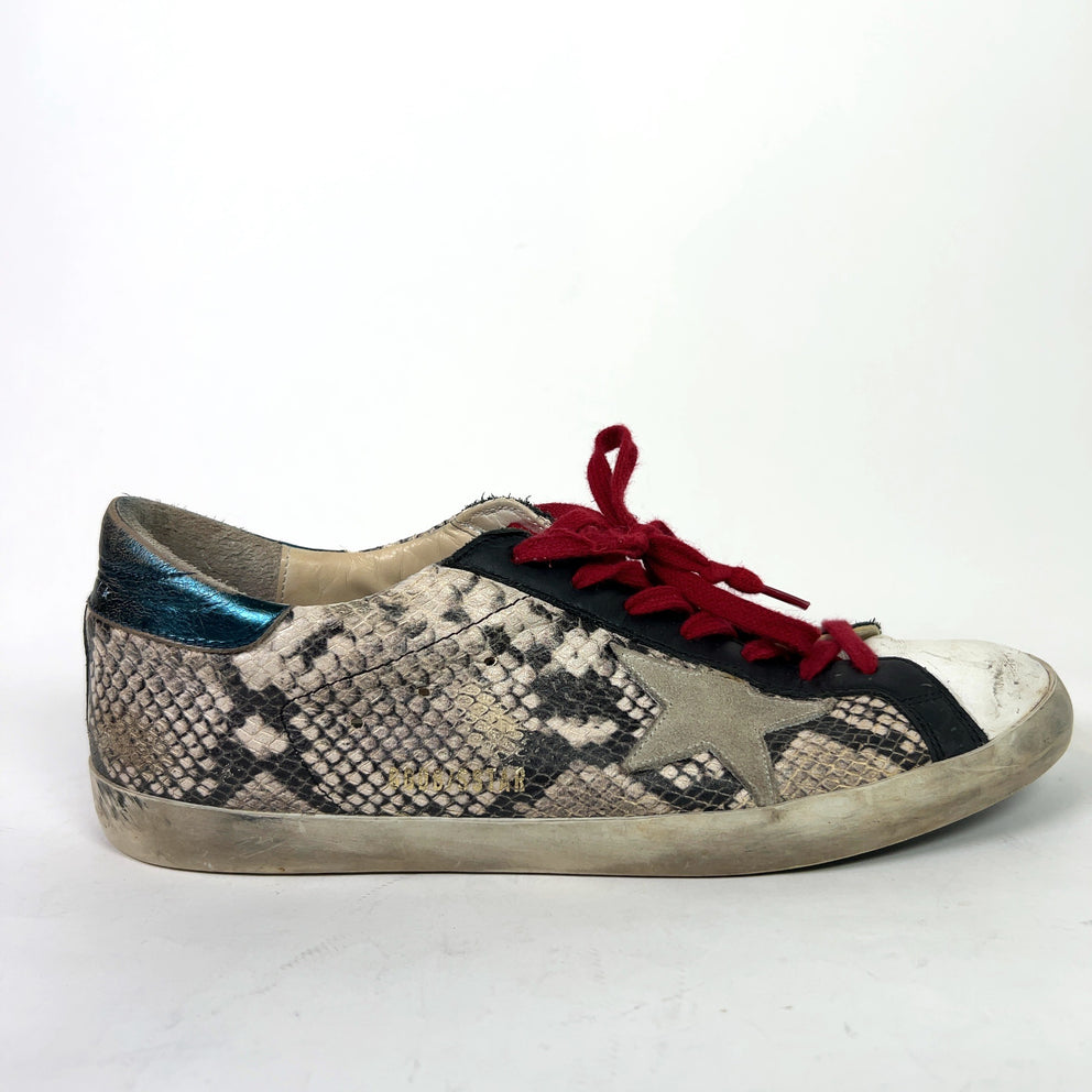 Golden Goose Python Superstar Sneakers