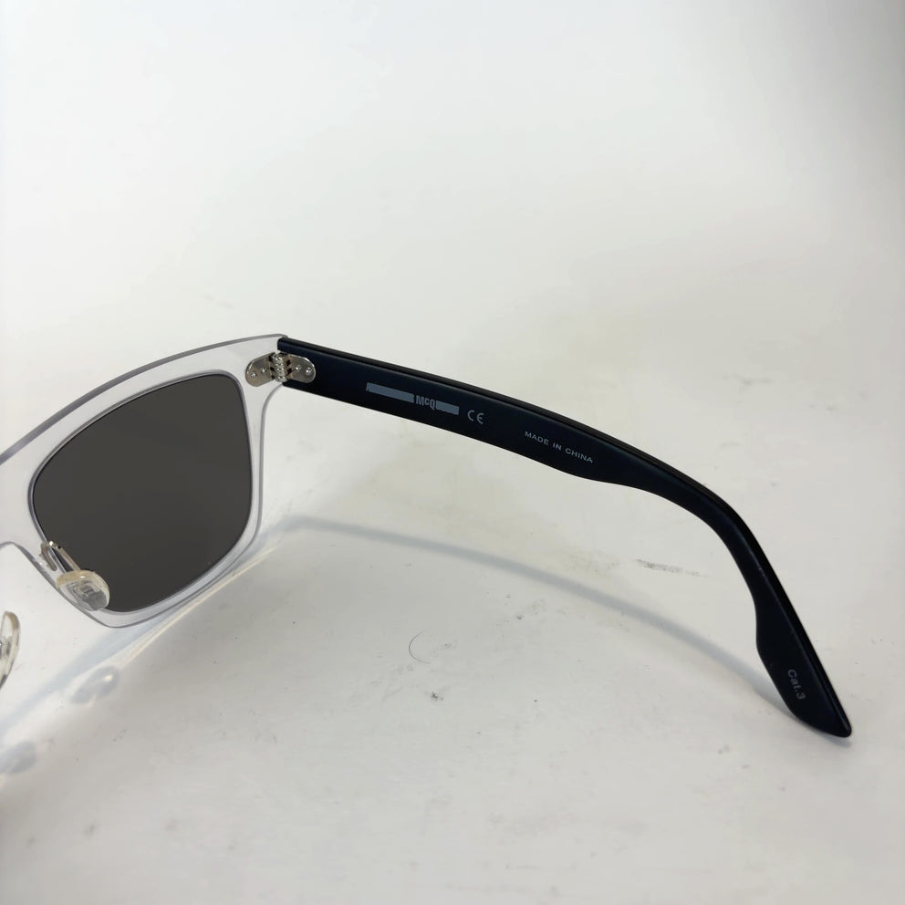 Alexander McQueen Clear Wayfarer Sunglasses