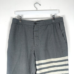 Thom Browne Woostered Woven Wool 4-Bar Pants