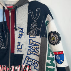 Supreme Patchwork Zip Up Hoodie Size M