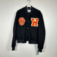 Off White Black/Orange Varsity Jacket Size M