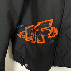 Off-White Black Graffiti Logo Buttoned Jacket Sz S