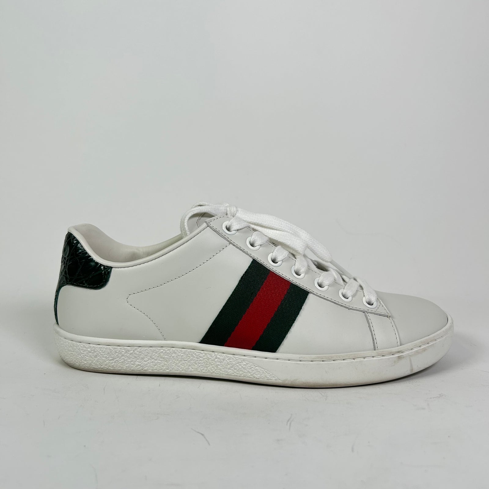 Gucci Web Ace Leather Sneaker