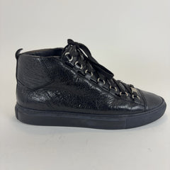 Balenciaga Crinkle Leather Arenas Hightop Sneakers