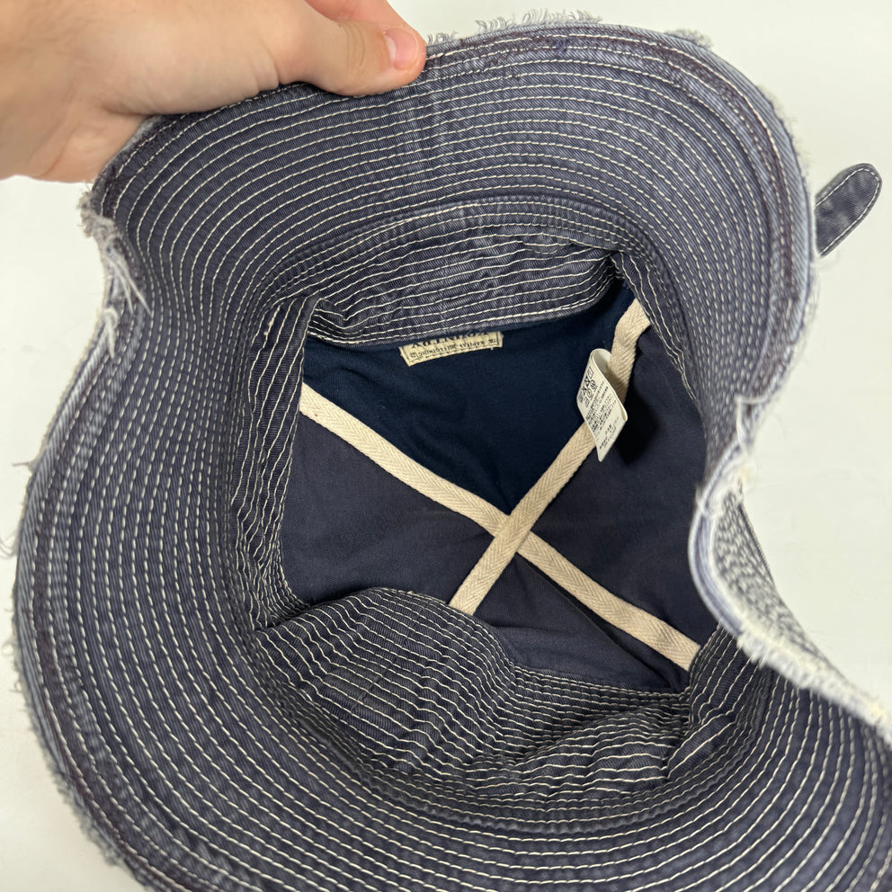 Kapital Navy Boro Bucket Hat
