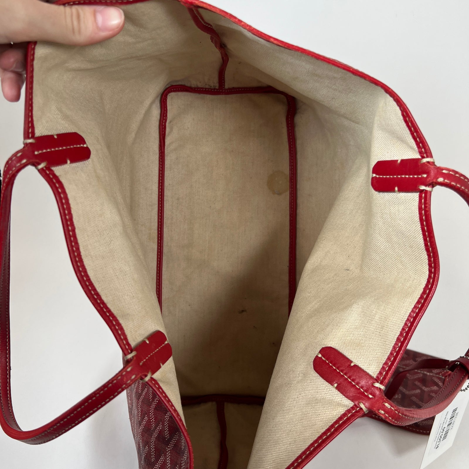 Goyard Red Saint Louis PM Tote Bag