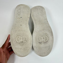 Gucci White GG Embossed Sneakers Size 10