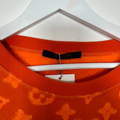 Louis Vuitton Orange Jacquard Crewneck Size XL