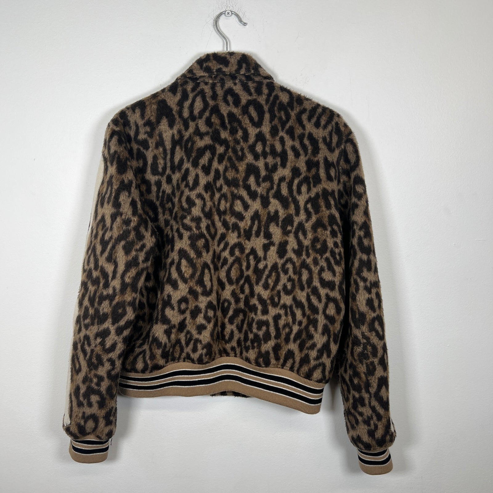 Amiri Leopard Bone Varsity Size M