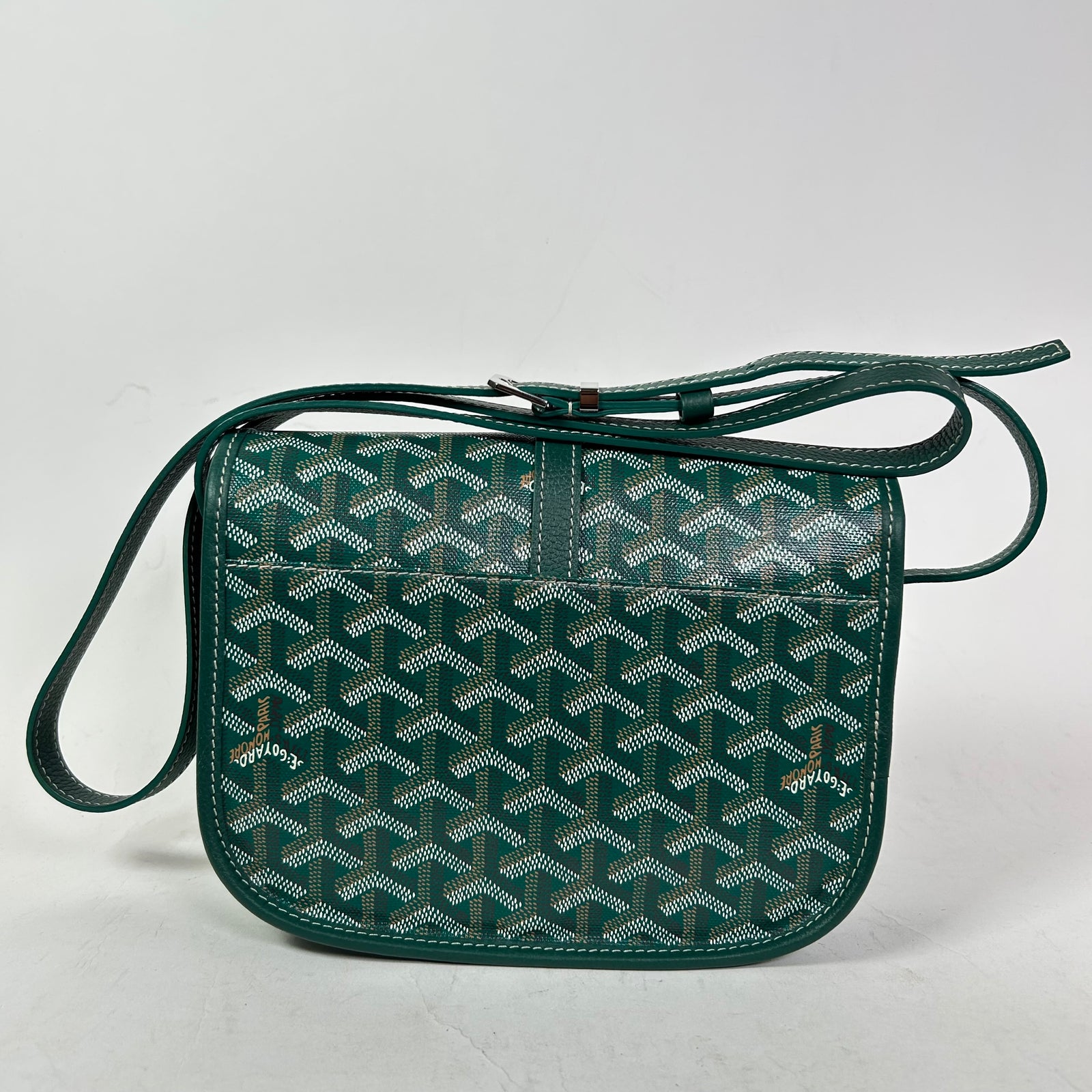 Goyard Green Goyardine Belvdere II PM Messenger Bag