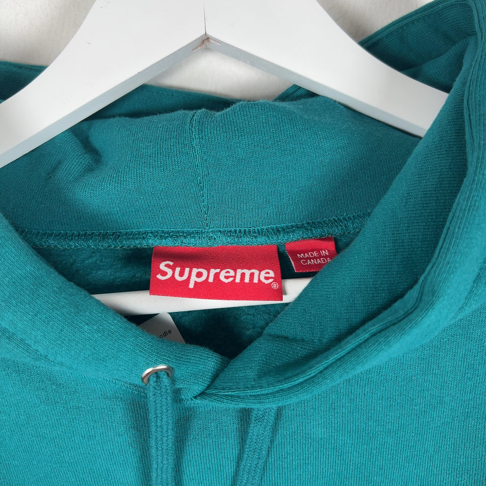 Supreme Enamel Small Box Logo Teal Hoodie