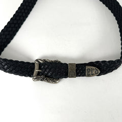 Enfants Riches Deprimes Port Of Souls Braided Belt Black/Silver Size 95