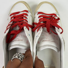 Saint Laurent SL 37 Diamond Leather Lowtop Sneakers