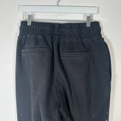 Who Decides War Flame Stained Glass Rhinestone Black Sweatpants Size L