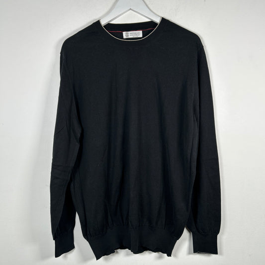 Brunello Cucinelli Black Cashmere Long-Sleeve Size 54