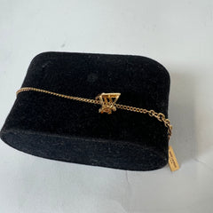 Saint Laurent Gold YSL Curve Link Bracelet