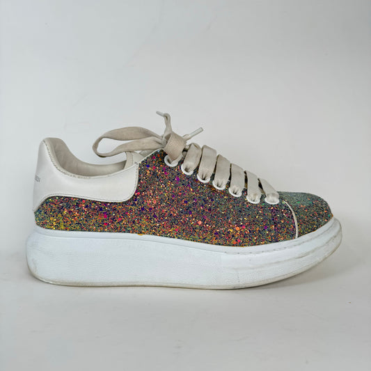 Alexander McQueen Multicolor Glitter Sneakers Size 38