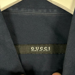 Gucci Navy Gerenal Short Sleeve Shirt Size S