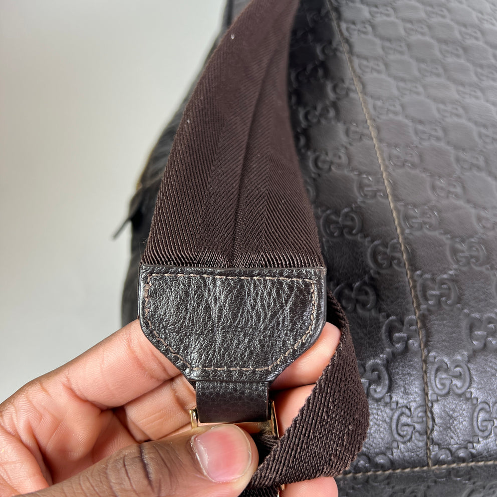 Gucci Brown GG Guccissima Signature Leather Backpack