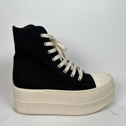 Rick Owens Drkshdw Black/Milk Mega Bumper Sneakers Size 37.5