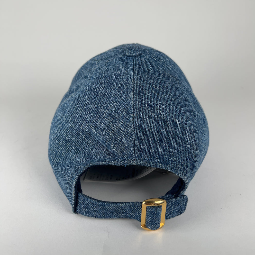 Celine Triomphe Logo Denim Hat