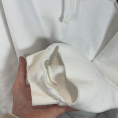 Raf Simons AW20 'Life On Mars' Oversized Distressed White Hoodie