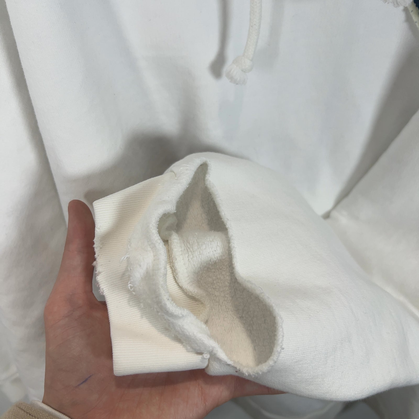 Raf Simons AW20 'Life On Mars' Oversized Distressed White Hoodie