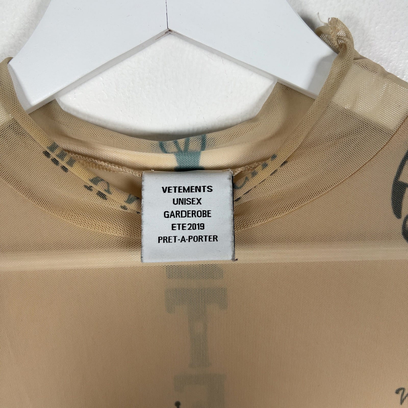 Vetements 'Tattoo' Mesh Long-Sleeve Turtleneck Longsleeve